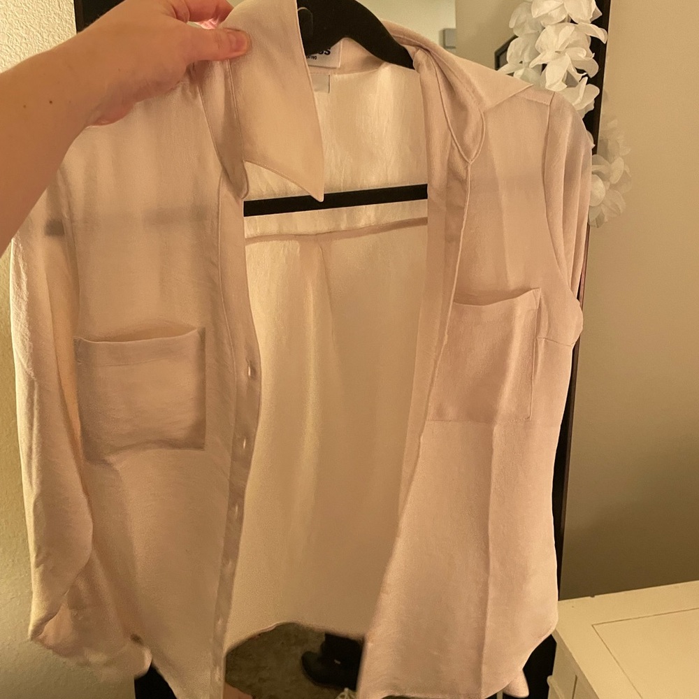 Express XS light pink button down